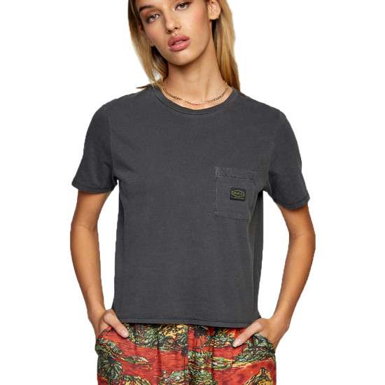 RVCA Γυναικεία κοντομάνικη μπλούζα Recession Vanagain - T-Shirt For Women